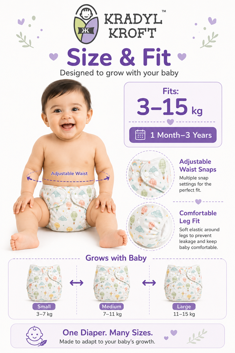 Adjustable Reusable Diaper Pant -Lighthouse