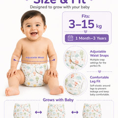 Adjustable Reusable Diaper Pant -Lighthouse