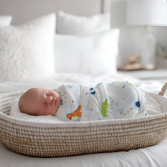 Muslin Swaddle for Infants 100 X 120 Cms - Little Dino