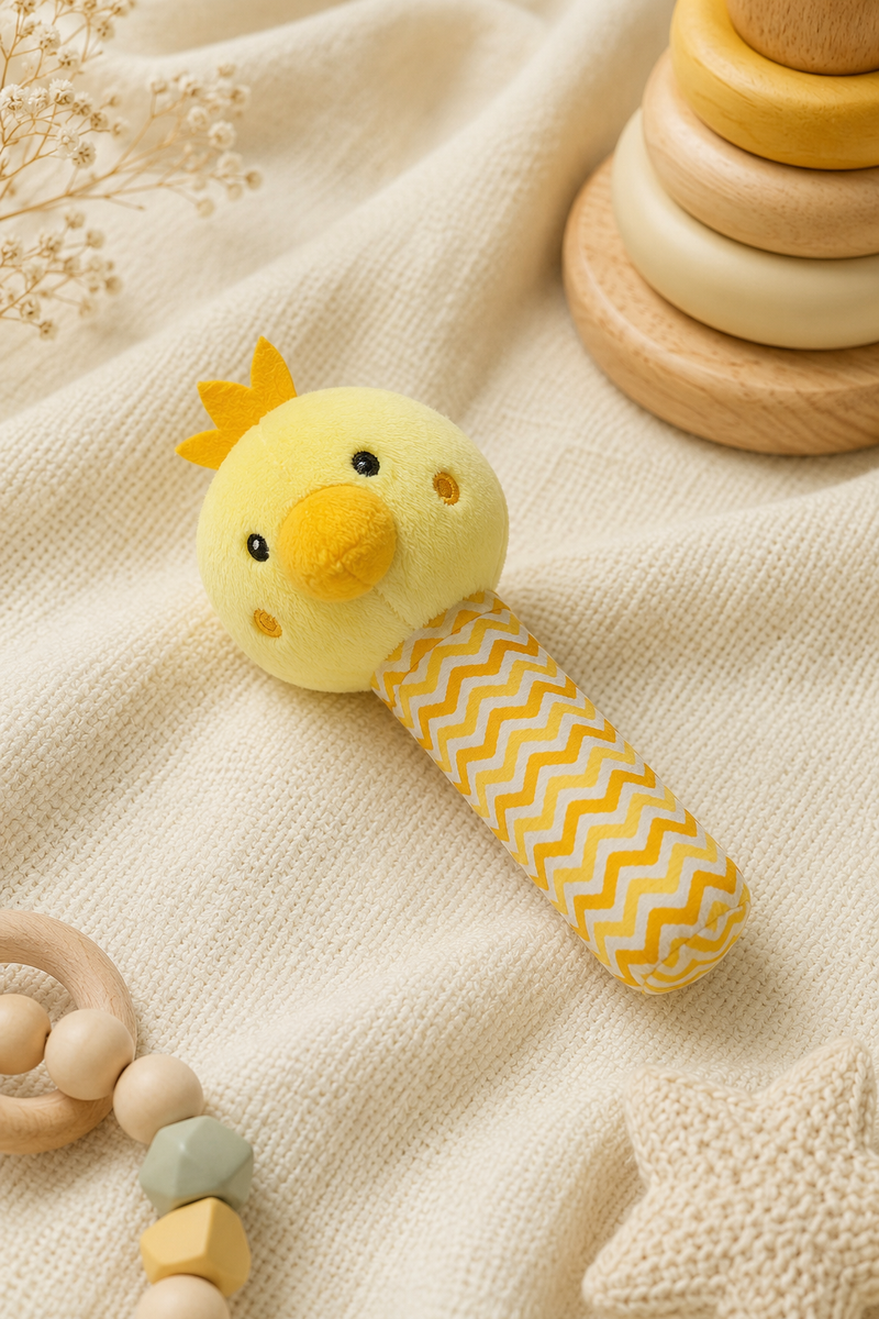 Hey Chicken - Soft Plush Rattle Toy for Kids | Premium High Quality