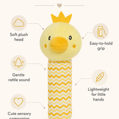 Hey Chicken - Soft Plush Rattle Toy for Kids | Premium High Quality