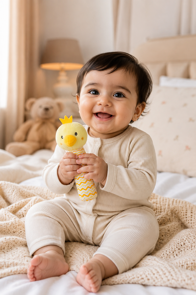 Hey Chicken - Soft Plush Rattle Toy for Kids | Premium High Quality