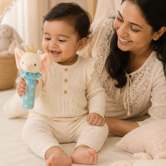 Elli King - Soft Plush Rattle Toy for Kids | Premium High Quality