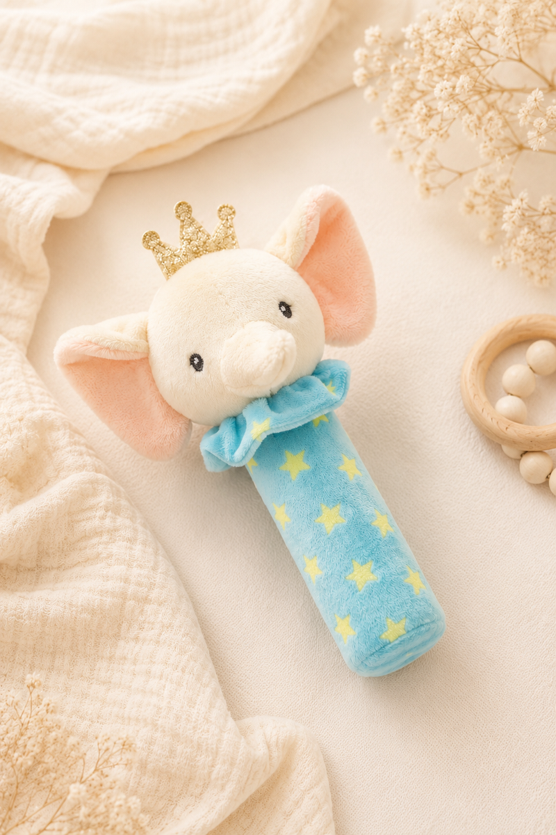 Elli King - Soft Plush Rattle Toy for Kids | Premium High Quality
