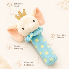 Elli King - Soft Plush Rattle Toy for Kids | Premium High Quality