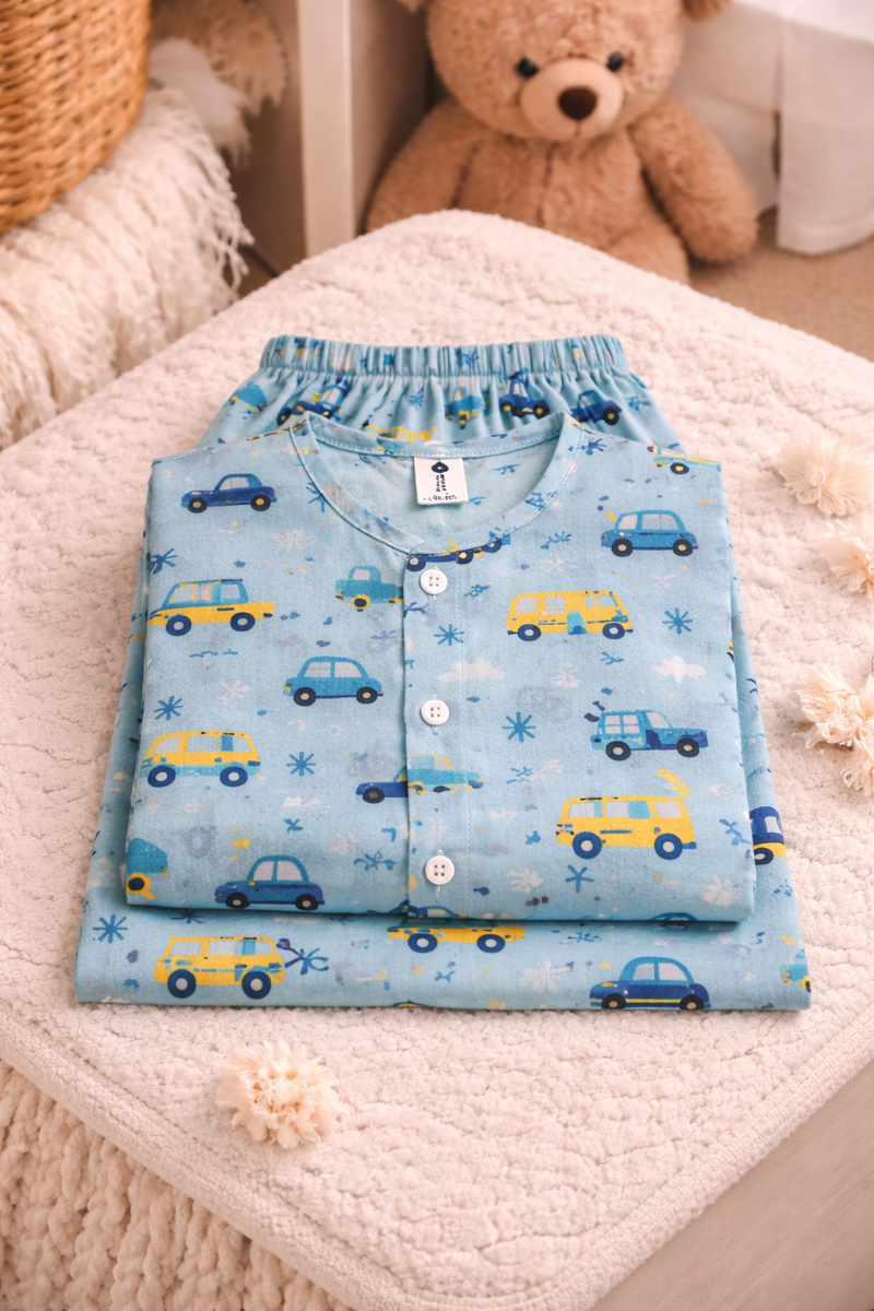 EnCar - 100% Cotton Lightweight Cambric Soft Unisex Muslin Set for New Born to 6 Years
