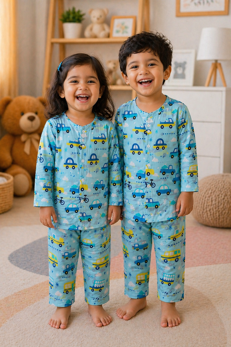 EnCar - 100% Cotton Lightweight Cambric Soft Unisex Muslin Set for New Born to 6 Years
