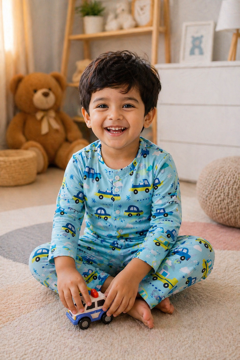 EnCar - 100% Cotton Lightweight Cambric Soft Unisex Muslin Set for New Born to 6 Years
