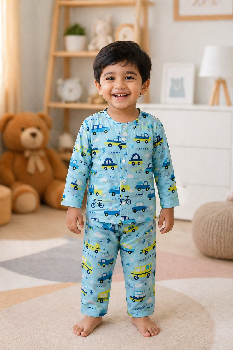EnCar - 100% Cotton Lightweight Cambric Soft Unisex Muslin Set for New Born to 6 Years