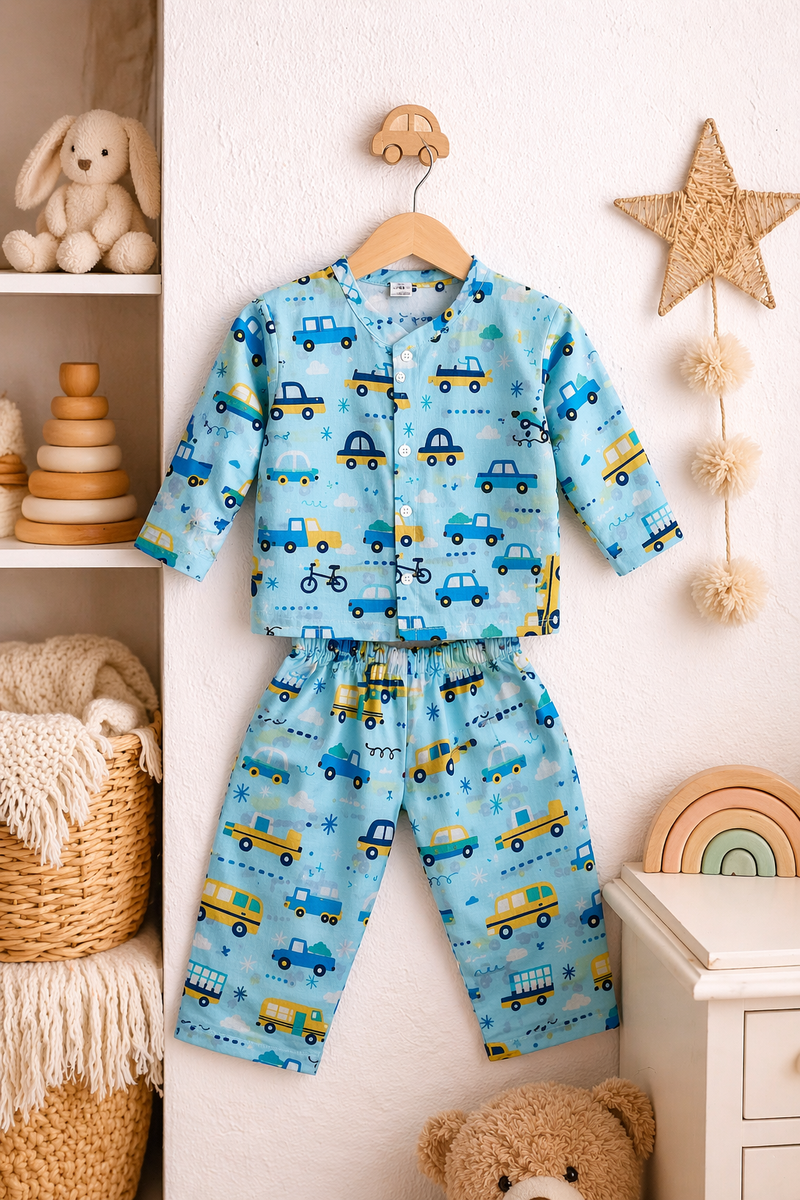 EnCar - 100% Cotton Lightweight Cambric Soft Unisex Muslin Set for New Born to 6 Years