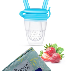 Kradyl Kroft Silicone Food/Fruit Nibbler with Extra Mesh, Soft Pacifier/Feeder, Teether for Baby, Infant