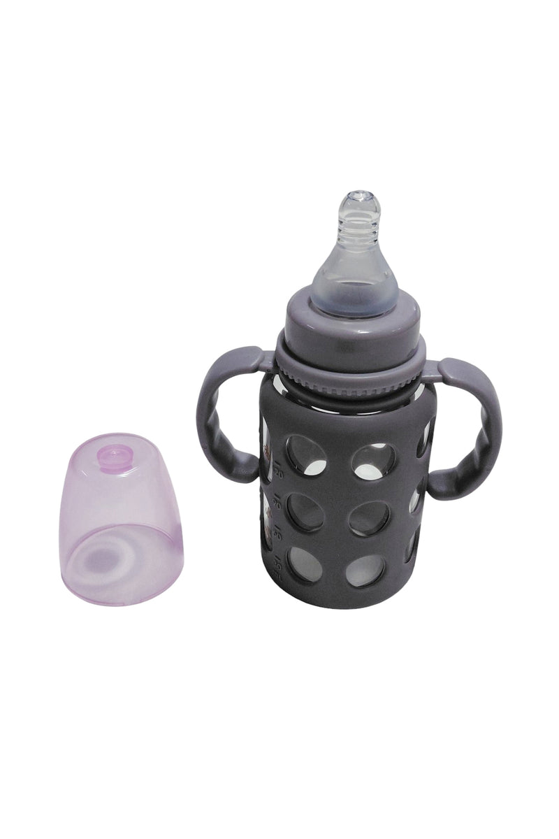 Kradyl Kroft Natural Response Plastic Baby Bottle with handle - 120 Ml |Baby Milk Bottle |BPA Free for Babies with 3M+ Teat