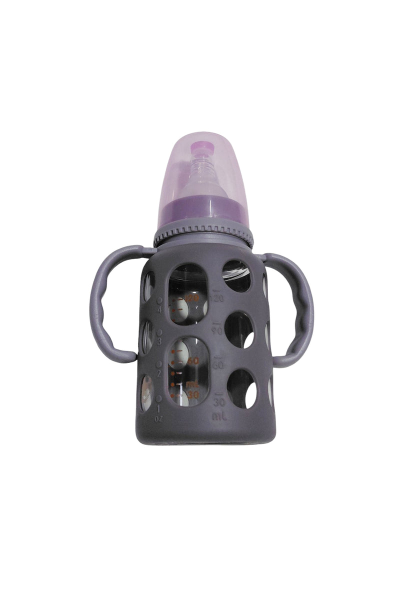 Kradyl Kroft Natural Response Plastic Baby Bottle with handle - 120 Ml |Baby Milk Bottle |BPA Free for Babies with 3M+ Teat