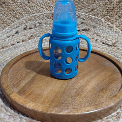 Kradyl Kroft Natural Response Plastic Baby Bottle with handle - 120 Ml |Baby Milk Bottle |BPA Free for Babies with 3M+ Teat