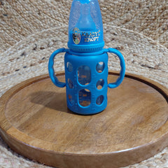 Kradyl Kroft Natural Response Plastic Baby Bottle with handle - 120 Ml |Baby Milk Bottle |BPA Free for Babies with 3M+ Teat