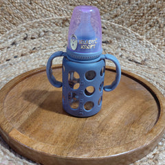 Kradyl Kroft Natural Response Plastic Baby Bottle with handle - 120 Ml |Baby Milk Bottle |BPA Free for Babies with 3M+ Teat