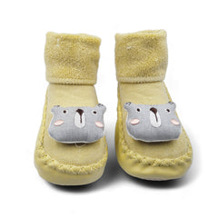 Grey Bear- Baby Sock Shoes for Infants Babies - 6 to 18 Months
