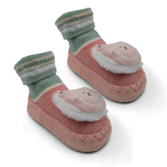 Pink Kitty- Baby Sock Shoes for Infants Babies - 6 to 18 Months