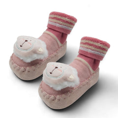 Pink Monkey- Baby Sock Shoes for Infants Babies - 6 to 18 Months