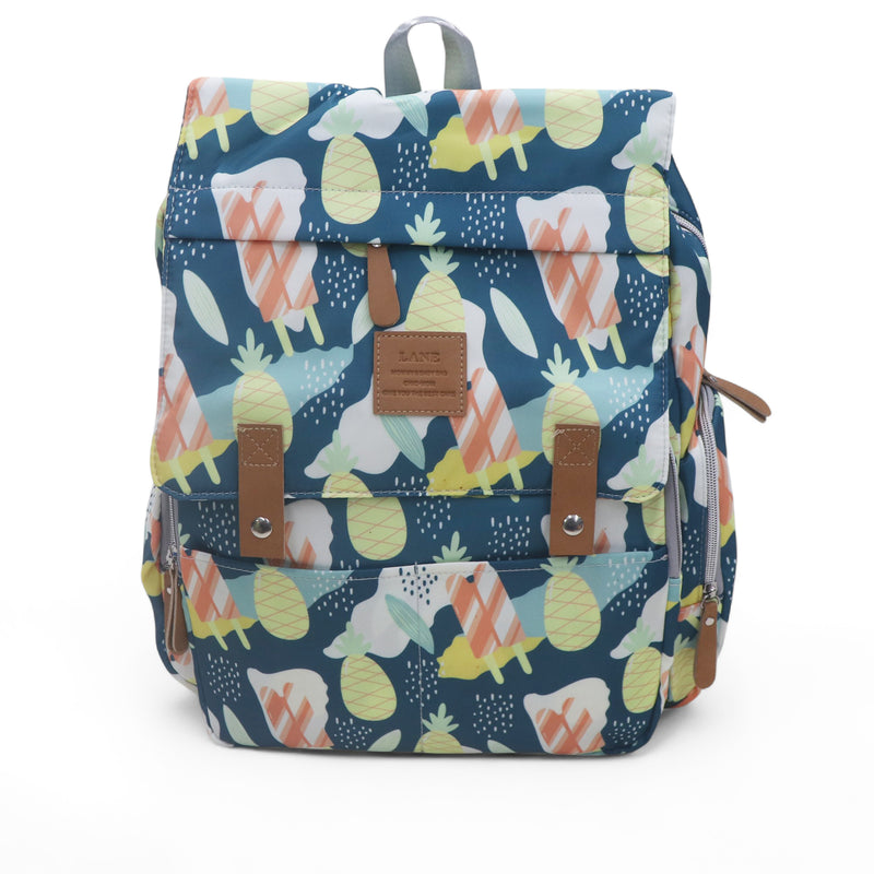 Water Proof Printed Diaper Bag Large Blue Merry