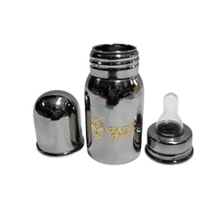 Kradyl Kroft Baby Steel Feeding Bottle 150ml | Baby Milk Bottle with Advanced Anti Colic Valve, BPA Free, Soft Silicone Teat, Wide Neck for Babies/Infants/Newborns of 0-2 Years