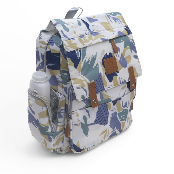 Water Proof Printed Diaper Bag Large Grey Tone
