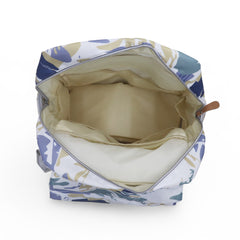 Water Proof Printed Diaper Bag Large Blue Dahlia