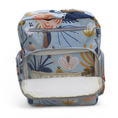 Water Proof Printed Diaper Bag Large Blue Dahlia