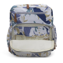 Water Proof Printed Diaper Bag Large Blue Dahlia