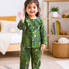 Fish on Greens - 100% Cotton Lightweight Cambric Soft Unisex Muslin Set for New Born to 6 Years