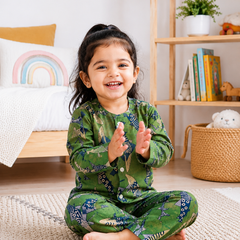 Fish on Greens - 100% Cotton Lightweight Cambric Soft Unisex Muslin Set for New Born to 6 Years