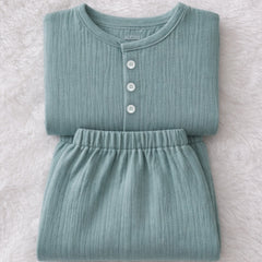 Deep Teal| Premium Crinkled Double Layered Soft Unisex Muslin Set for New Born to 6 Years