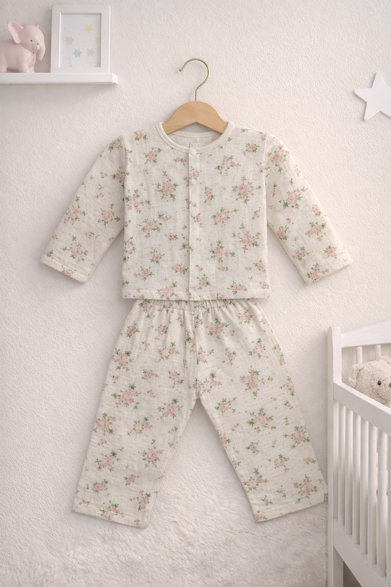 Cute Garden| Premium Crinkled Double Layered Soft Unisex Muslin Set for New Born to 6 Years