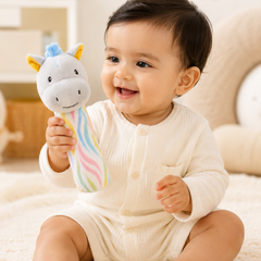 Unicorn - Soft Plush Rattle Toy for Kids | Premium High Quality