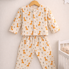 Giraffe | Checkered Muslin | Soft Unisex Muslin Set for New Born to 6 Years