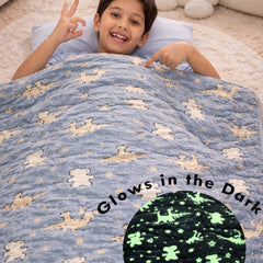 Kradyl Kroft Glow in the Dark Blankets | Large Size - Dinos