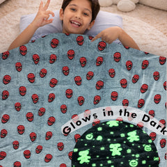 Kradyl Kroft Glow in the Dark Blankets | Large Size - Grey Stars