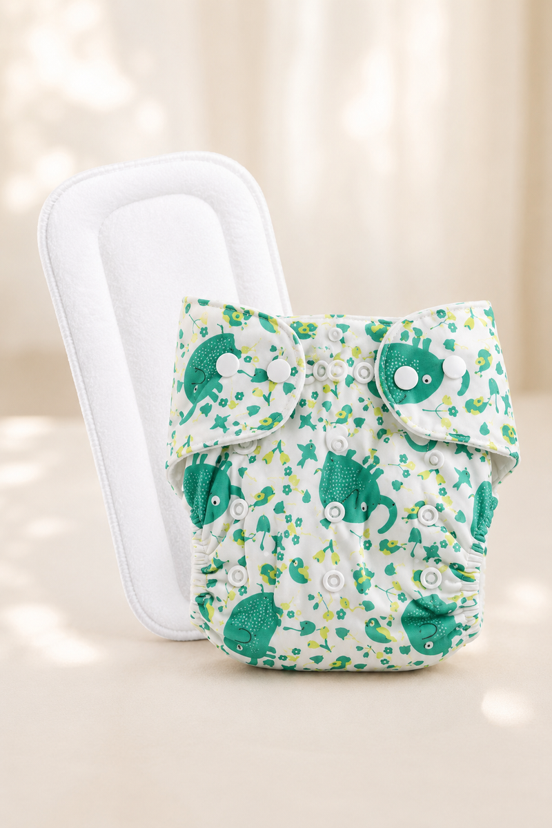 Adjustable Reusable Diaper Pant - Green Elli
