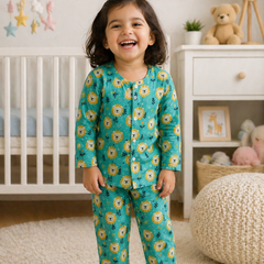 Green Lion - 100% Cotton Lightweight Cambric Soft Unisex Muslin Set for New Born to 6 Years