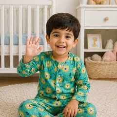 Green Lion - 100% Cotton Lightweight Cambric Soft Unisex Muslin Set for New Born to 6 Years