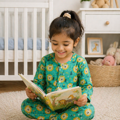 Green Lion - 100% Cotton Lightweight Cambric Soft Unisex Muslin Set for New Born to 6 Years