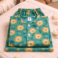 Green Lion - 100% Cotton Lightweight Cambric Soft Unisex Muslin Set for New Born to 6 Years