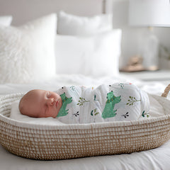 Muslin Swaddle for Infants 100 X 120 Cms - Polar Green