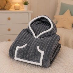 Grey Plush - Wearable Blankets for Kids | Unisex | Soft Plush Fur