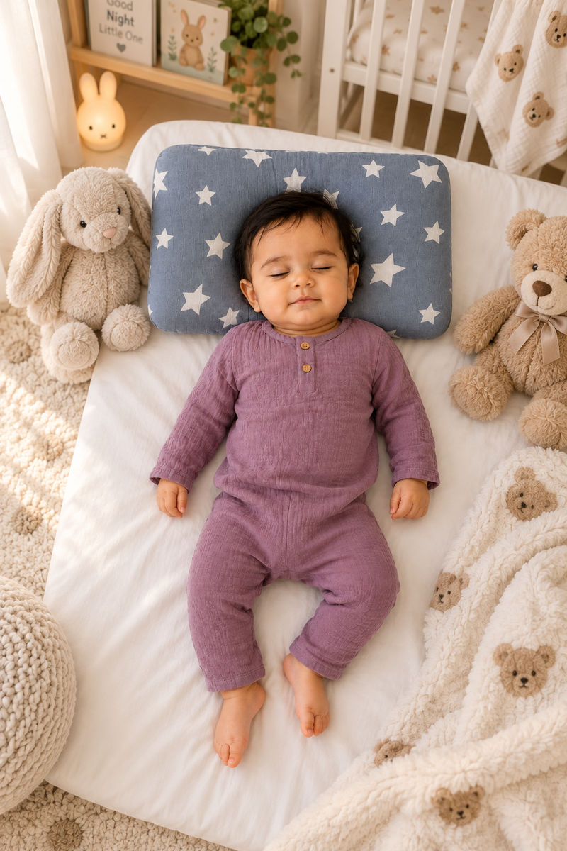 Grey Star New Born Pillow | Baby Pillow