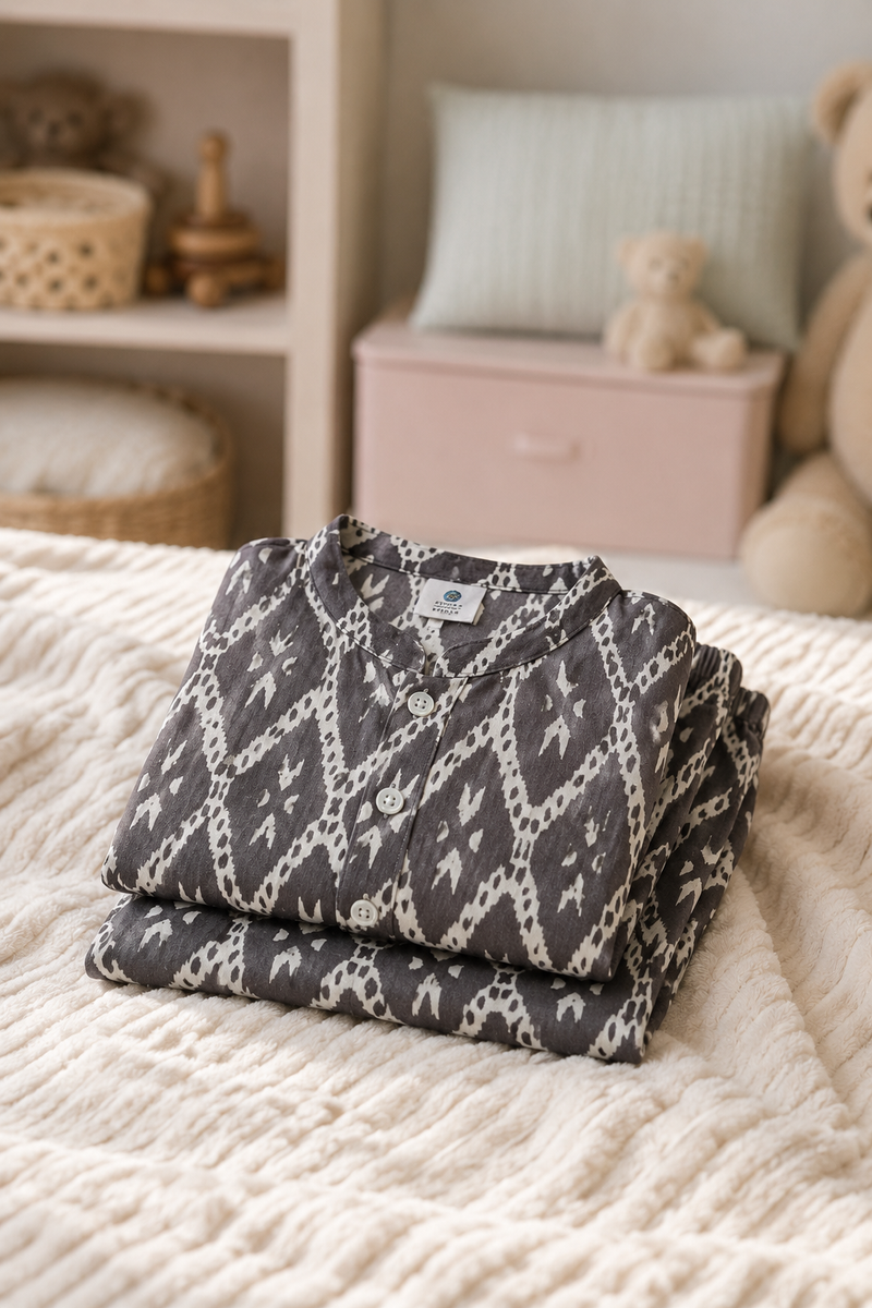 Grey Hex - 100% Cotton Lightweight Cambric Soft Unisex Muslin Set for New Born to 6 Years