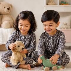 Grey Hex - 100% Cotton Lightweight Cambric Soft Unisex Muslin Set for New Born to 6 Years