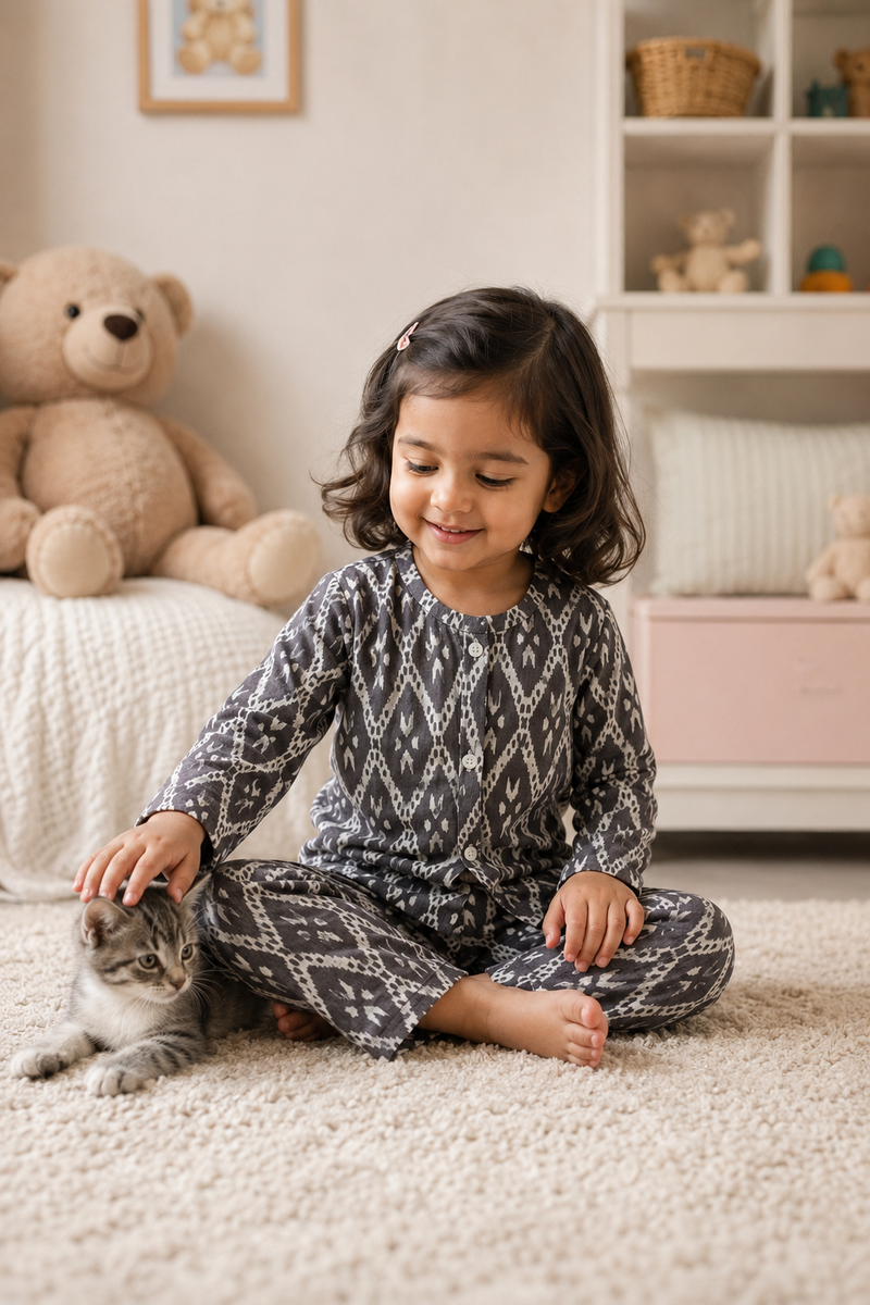 Grey Hex - 100% Cotton Lightweight Cambric Soft Unisex Muslin Set for New Born to 6 Years