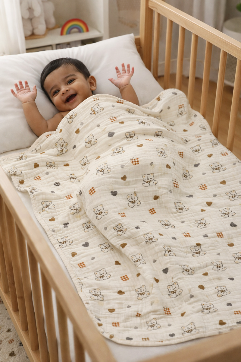 Premium Muslin Quilts for 0 to 2 Yrs | Hearts