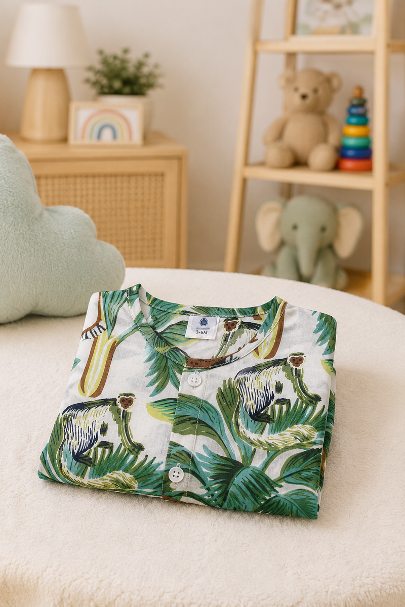 Jungle Bun - 100% Cotton Lightweight Cambric Soft Unisex Muslin Set for New Born to 6 Years